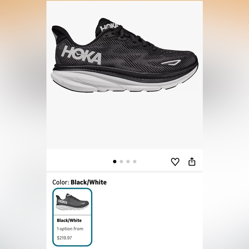 HOKA Women's Clifton 9 Road Running Shoes 9.5 D Wide, New!!